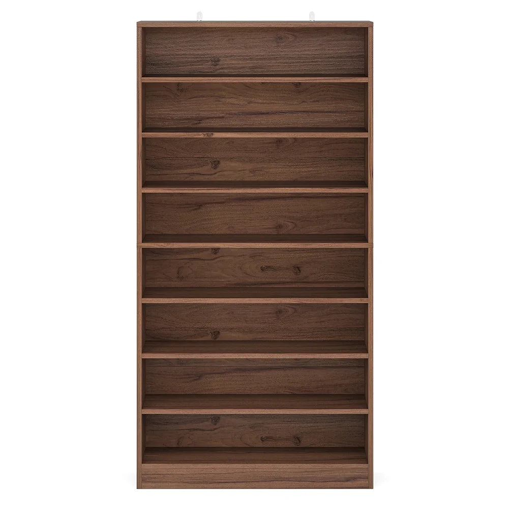 Hommoo Modern Wood Freestanding Shoe Cabinet, 8 Tiers 40-45 Pairs Shoe Storage Rack Organizer for Entryway, Gray
