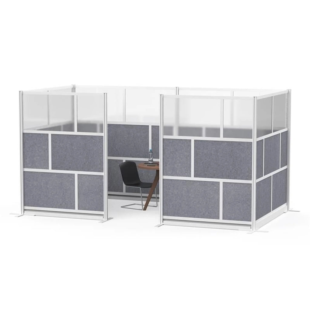 Luxor Freestanding Modular Room Divider Wall System with Built-in Cable Management Tray - 70" x 70" Add-On Wall