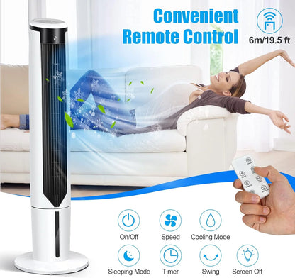 Giantex Evaporative Air Cooler, Floor Standing Portable Air Cooler Fan, Quiet Cooling for Bedroom/Living Room/Office