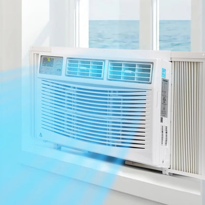 12000btu Window Air Conditioner With Wi-fi Enabled, Remote Control, Cooling Up To 550sq.ft, 115v Wall Mounted Window Ac Units For Rooms, Dehumidifier, Fan, Reusable Filter