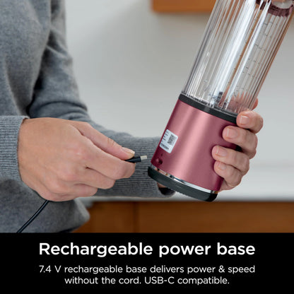 Ninja Blast Portable Blender, Cordless, 18oz. Vessel, Personal Blender for Shakes & Smoothies, BPA Free, Leakproof Lid & Sip Spout, USB-C Rechargeable, Dishwasher Safe Parts, Metallic Purple,