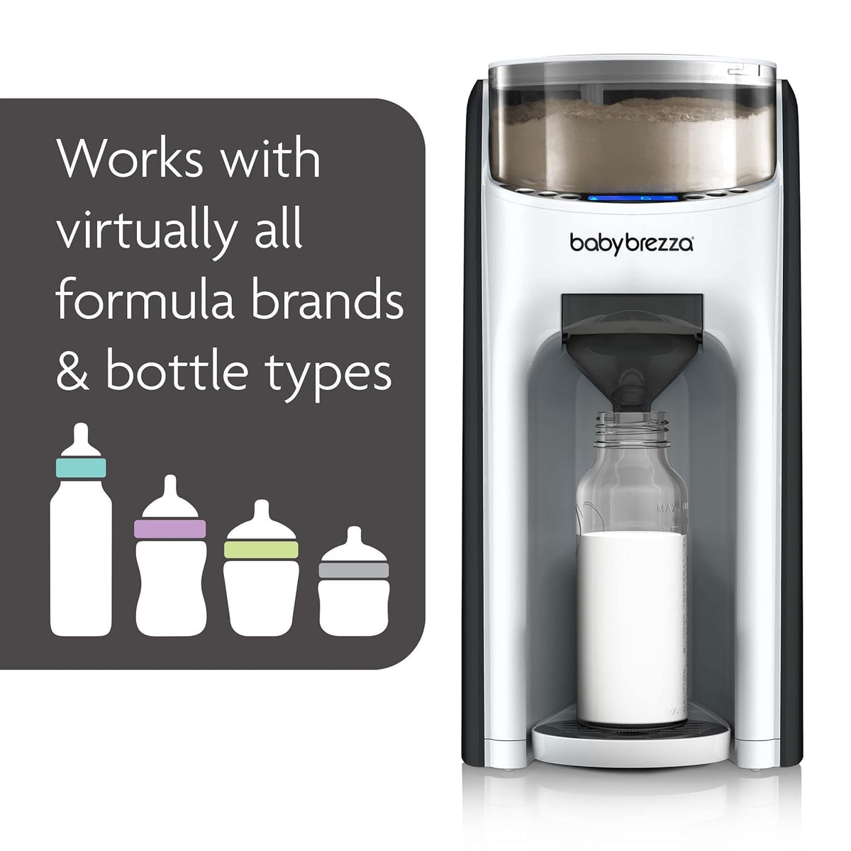 Baby Brezza Formula Pro Advanced Dispenser, Automatic Warm Formula Maker, BPA-Free, White