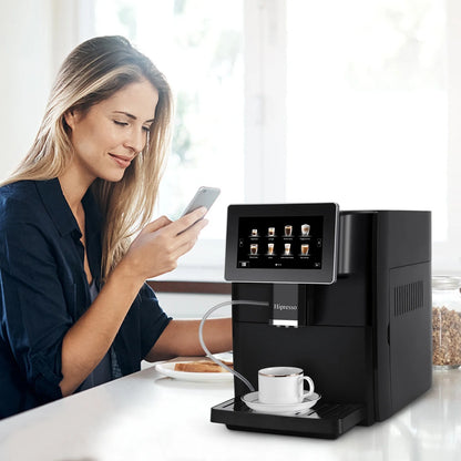 Hipresso CM-1001 Programmable Super-automatic Espresso Coffee Machine with Large 7 inches HD TFT Display