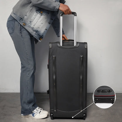 Rolling Duffle Bag with Drop Bottom,Large Wheeled Duffle Bag Luggage,Trolly Travel Bag with Roller 30 Inch,TBL074-Grey/Red