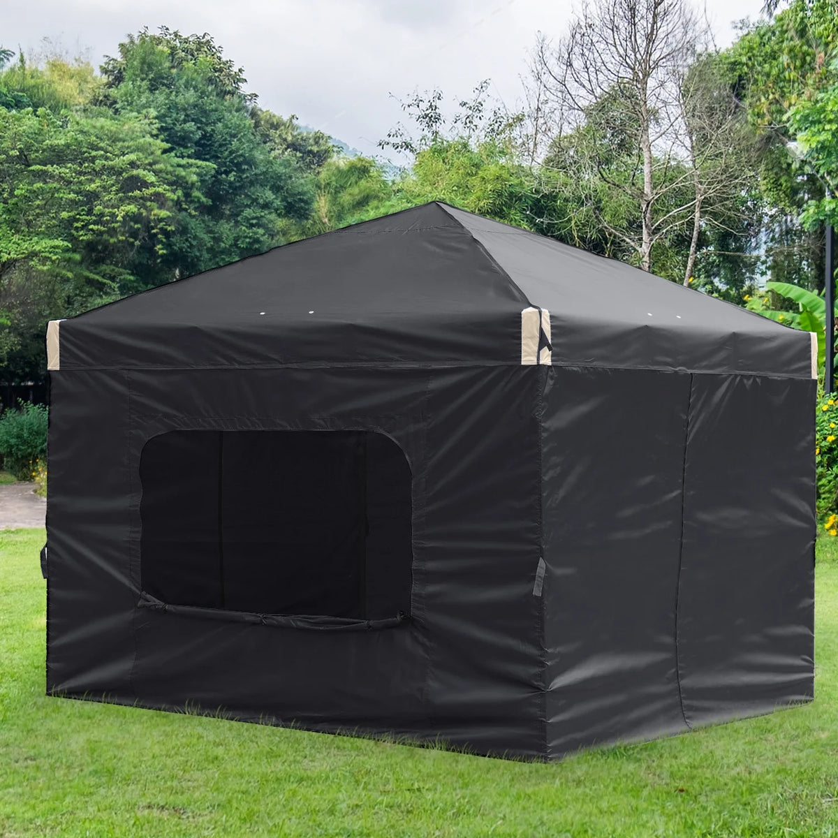 Aoodor Pop Up Canopy Tent with Removable Mesh Window Sidewalls, Portable Instant Shade Canopy with Roller Bag