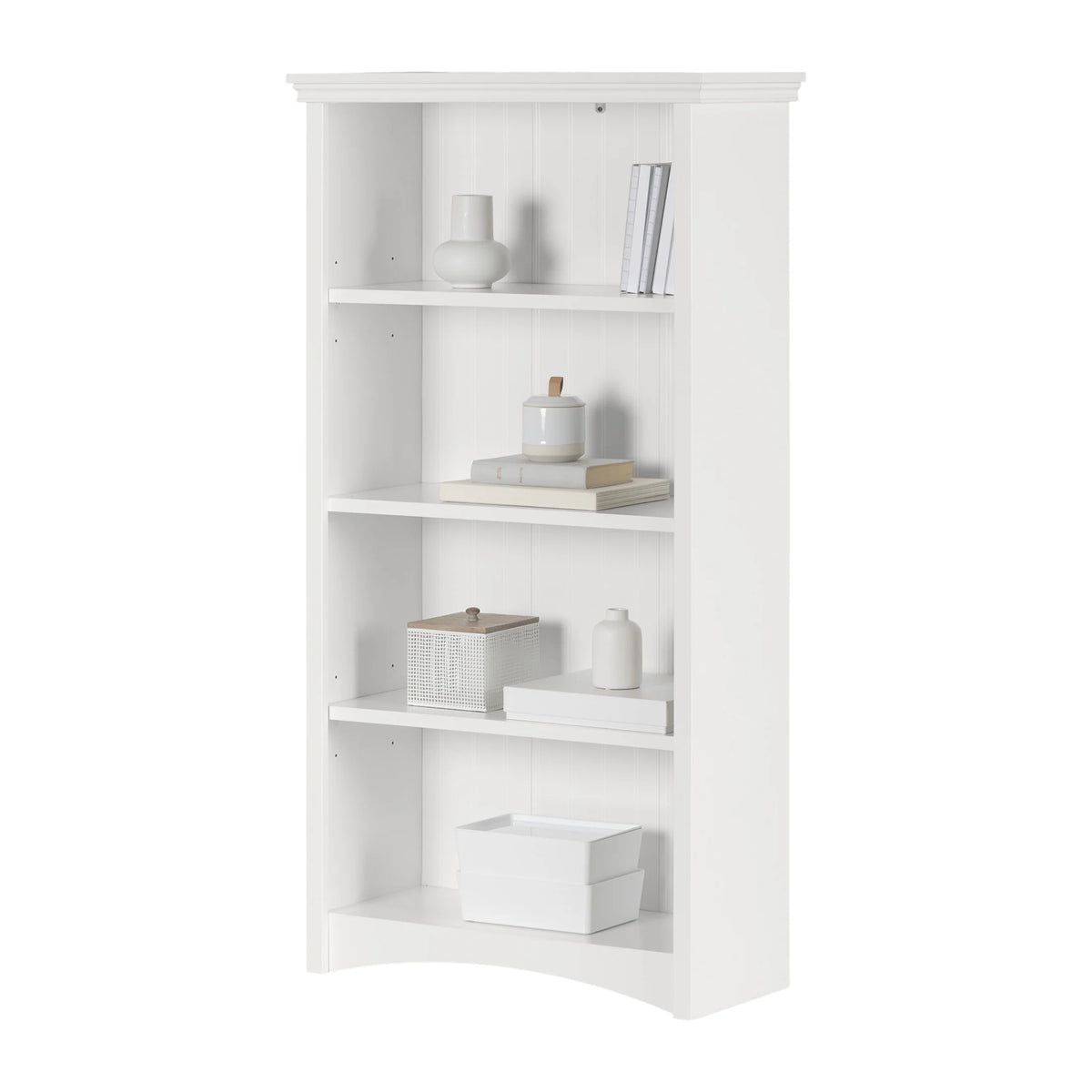 Gascony 4-Shelf Bookcase-Rubbed Black-South Shore
