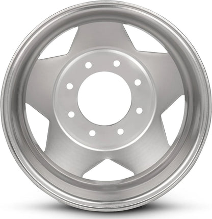 For 1999-2004 Ford F350 16 Inch Machined with Clear Coat Silver Rim - OE Direct Replacement - Road Ready Car Wheel