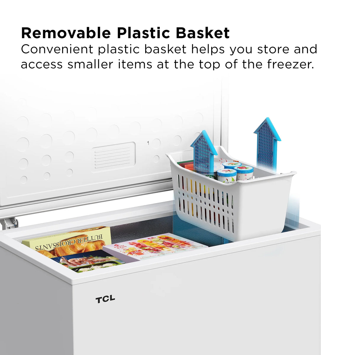 TCL 5.0 Cu. Ft. Chest Freezer, White, Garage Ready, CF053W