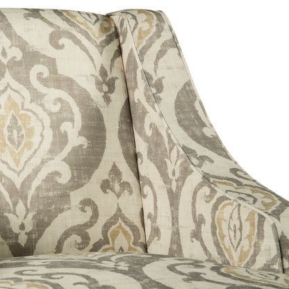 HomePop Classic Swoop Accent Chair - Blue and White Damask