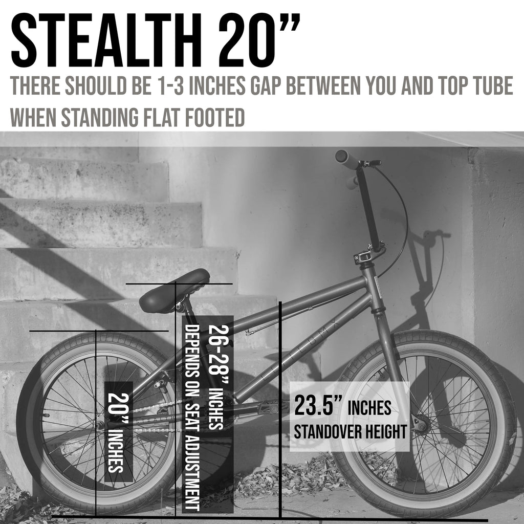 Elite BMX Bicycle 20” Freestyle Bike - Stealth Blue Purple Ideal for Ages 7 to 18 Years