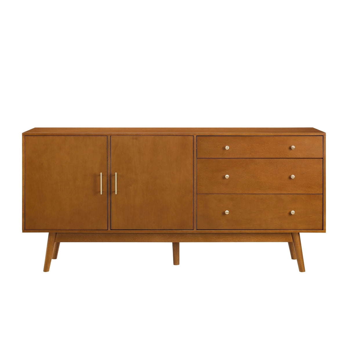 Mid Century Modern 3-Drawer and 2-Door Acorn Sideboard