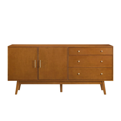 Mid Century Modern 3-Drawer and 2-Door Acorn Sideboard