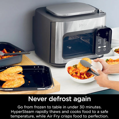 Restored Ninja R-SFP701 14-in-1 Multicooker, Oven & Air Fryer, 15-Min Meals, 3 Accessories, Grey (Refurbished)