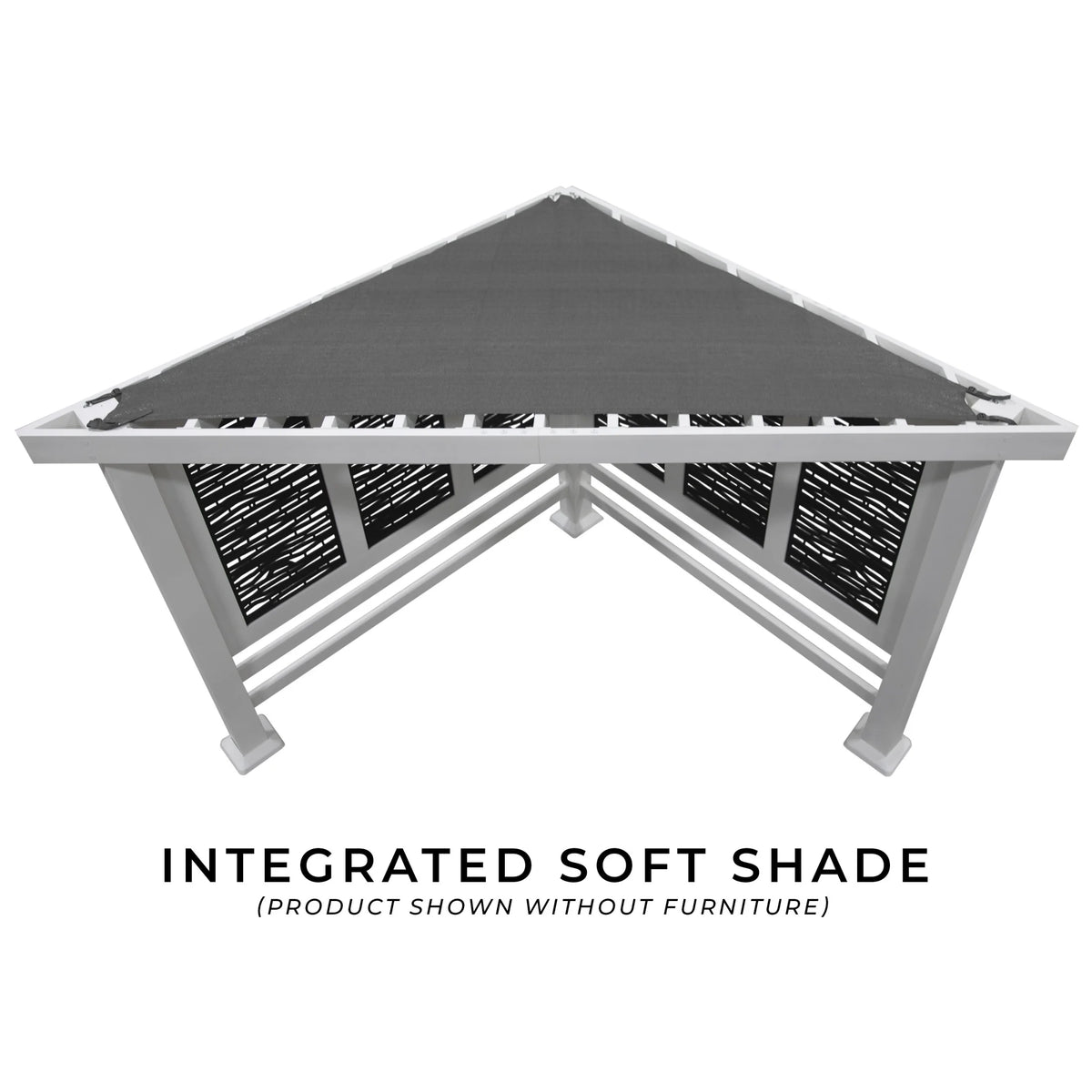 Backyard Discovery Ridgedale 12x8' Galvanized Steel Cabana Corner Pergola, Canopy, Seating