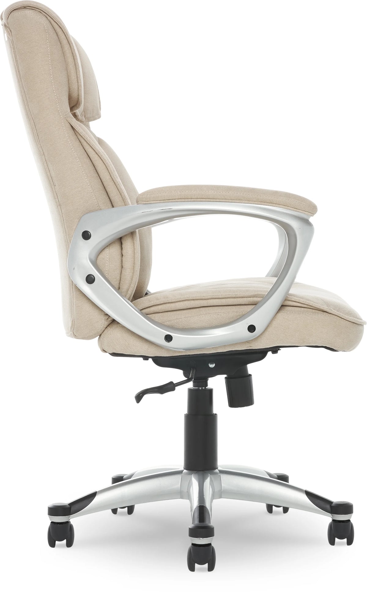 Serta Hannah Office Chair in Fawn Tan Linen Metallic Finish