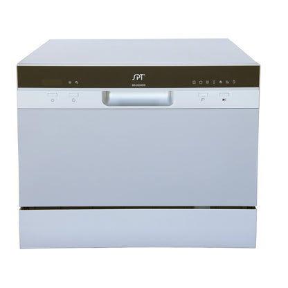 6 Place Settings Silver Countertop Dishwasher with Delay Start and LED display