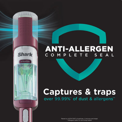Shark Stratos? UltraLight Corded Stick Vacuum with DuoClean? PowerFins? HairPro?, Self-Cleaning Brushroll, and Odor Neutralizer Technology, HZ3000