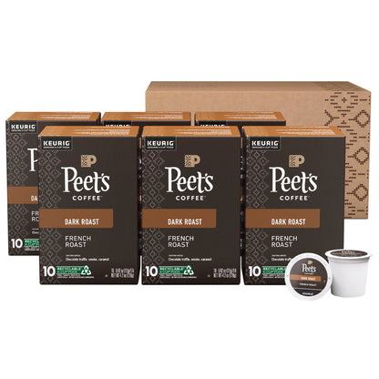 Peet's Coffee French Roast K-Cup Coffee Pods, 60-count