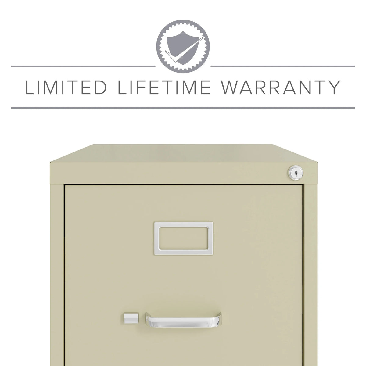 Hirsh 22" Deep 3 Drawer Letter Width Vertical File Cabinet, Commercial Grade, Gray