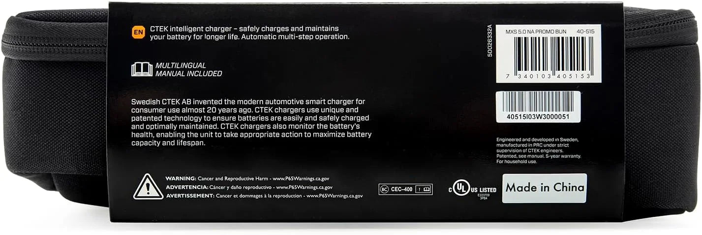 CTEK MXS 5.0 40-206 4.3 Amps 12V Fully Automatic Automotive Battery Charger