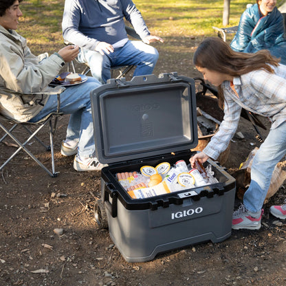 Igloo 72 QT Overland Ice Chest Cooler with Wheels, White