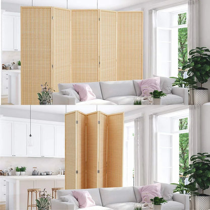 JOSTYLE 4-Panel Room Divider 6ft Tall Extra Wide Folding Privacy Screen with Diamond Double-Weave Divider for Room Separation Freestanding Red Brown