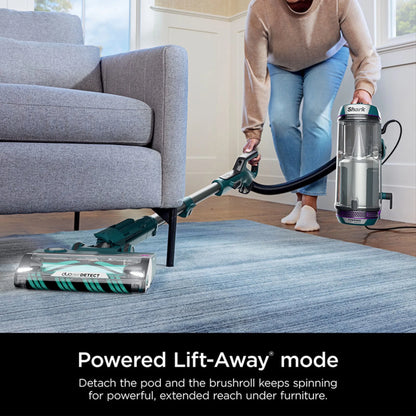 Shark POWERDETECT Upright Vacuum, Pet-Friendly, Two Brushroll System, Powerful Suction, DuoClean Detect, Self-cleaning Brushroll, Odor Neutralizer, LED Lights, AZ4000 Black/Teal