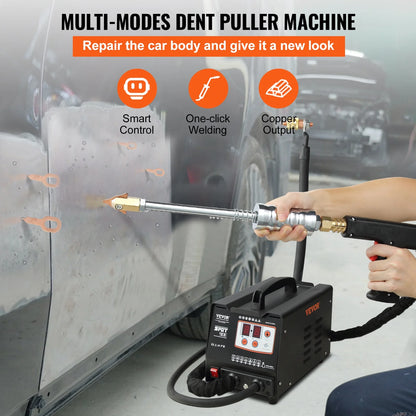 VEVOR Stud Welder Dent Repair Kit, 110V Spot Welding Machine with Slide Hammer Dent Puller, Professional Dent Removal Kit for Auto Body Dent Repair