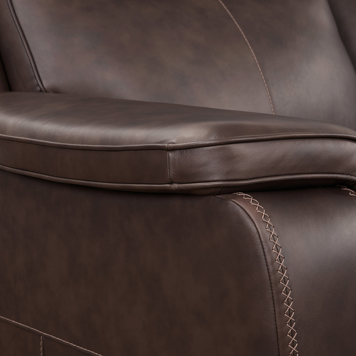 Flexsteel Griffin Italian Leather Power Reclining Sofa with Power Headrests