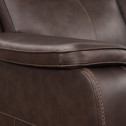 Flexsteel Griffin Italian Leather Power Reclining Sofa with Power Headrests