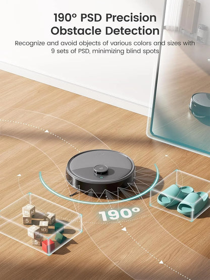 Lefant M3L Robot Vacuum and Mop, 12000Pa Suction, All-in-One Base Station, Anti-Tangle Brushes & Dual Spinning Mop, Self-Emptying & Refilling, LIDAR Navigation
