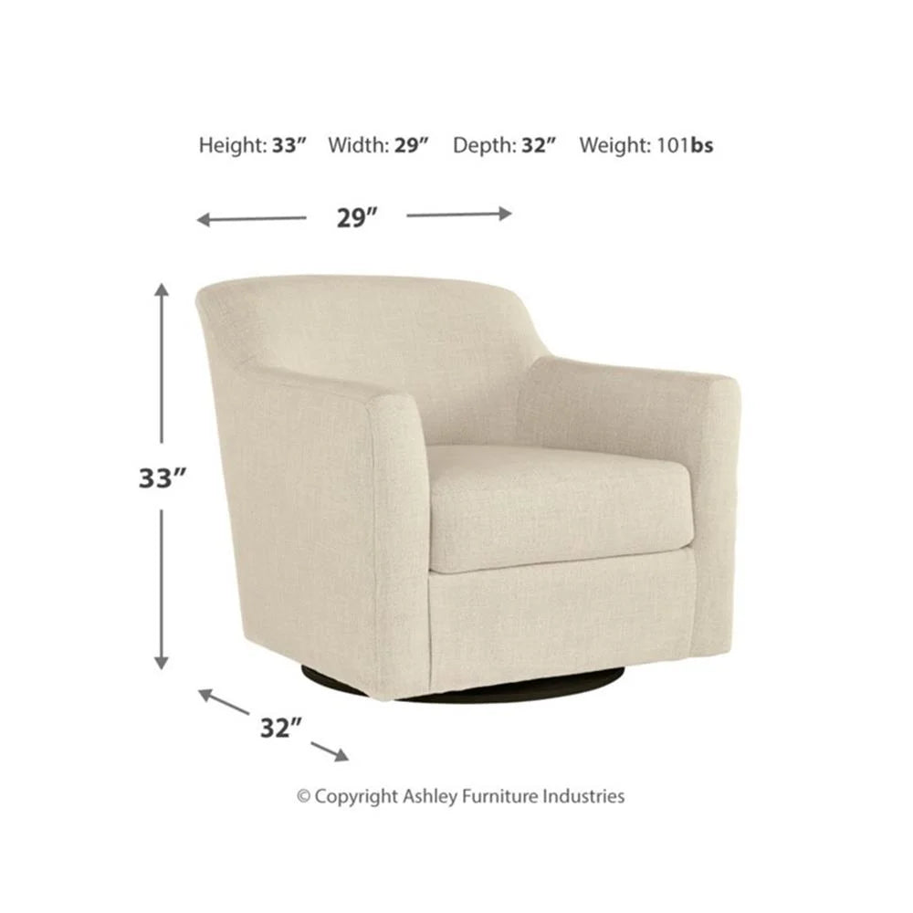 Signature Design by Ashley Bradney Beige Swivel Accent Chair
