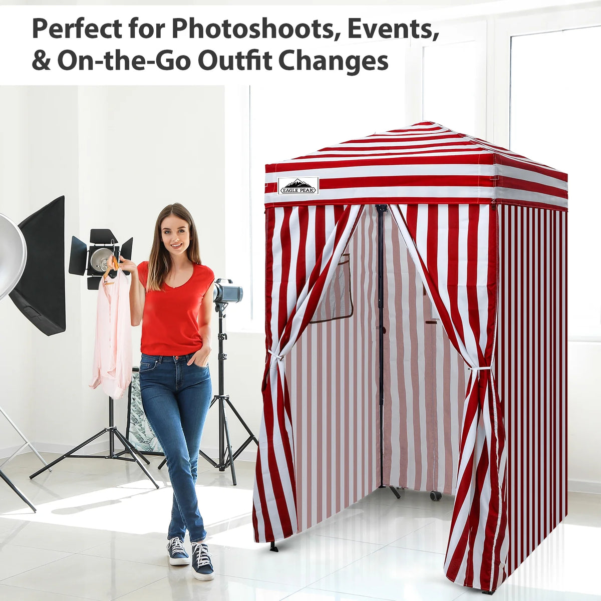EAGLE PEAK Flex Ultra Compact 4 ft x 4 ft Pop-up Changing Room Canopy, Portable Privacy Cabana