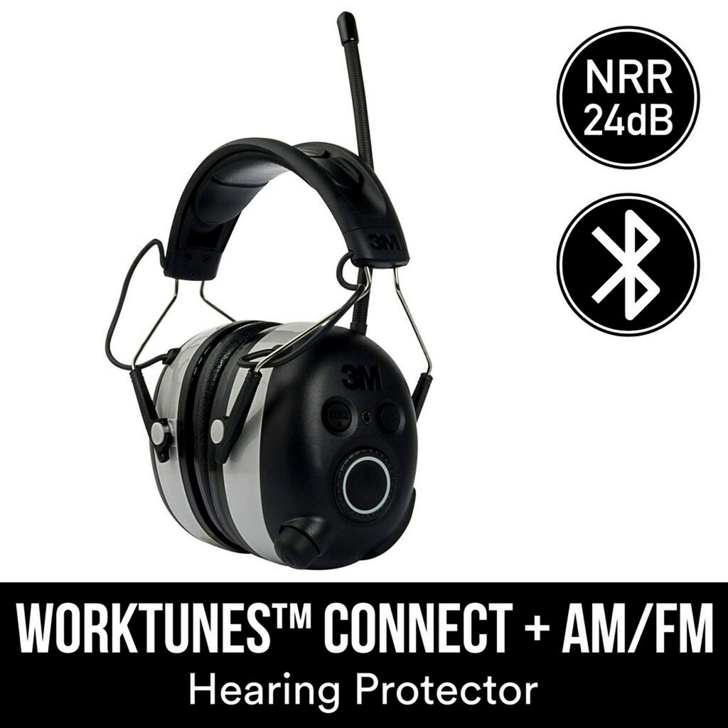 3M WorkTunes Connect. AM/FM Hearing Protector. Bluetooth Technology
