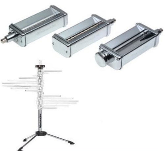 KitchenAid Pasta Roller & Cutter Attachment Set With Pasta Rack