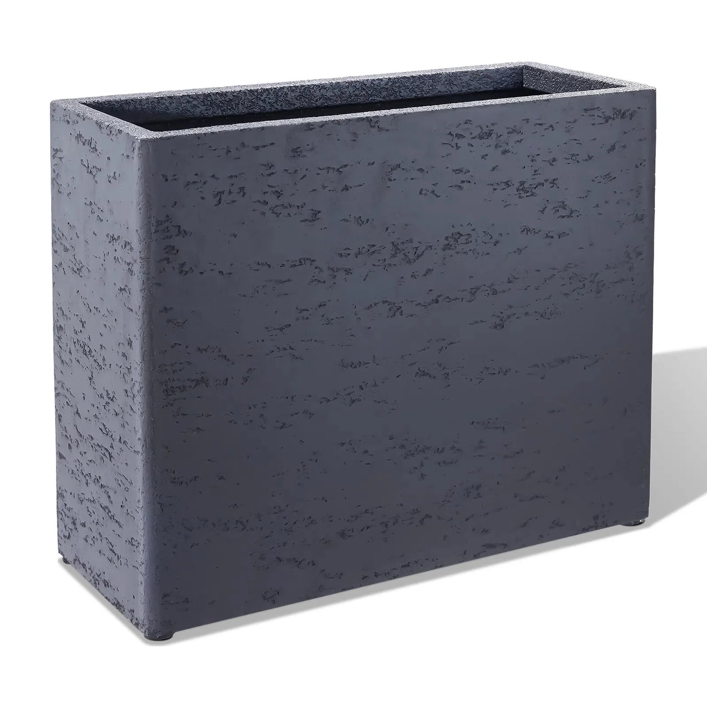 Tall Rectangular Composite Planter,Durable for All-Weather Use with Drainage Holes, Large Rectangular Planter for Outdoor and Indoor Plants