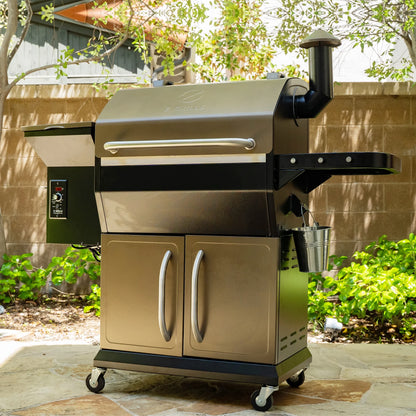Z GRILLS Grill Elite ZPG-550B4 549 sq.in Wood Pellet Grill & Smoker, Latest PID 3.0 Controller, 2 Meat Probes, Auto Temperature Control, 8 in 1 BBQ- Bronze