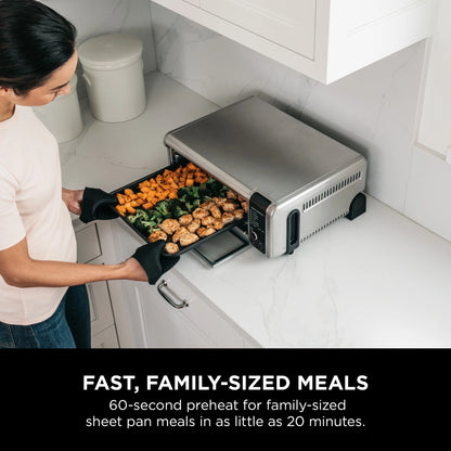 Ninja?? SP101 Foodia?�� 8-in-1 Digital Air Fry Oven, Flip-Away for Storage, Dehydrate, Keep Warm