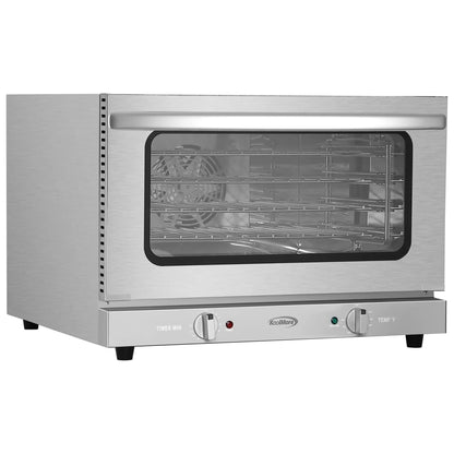 23 in. Countertop Convection Oven for Half-Size Pans with 4 Racks 1600W of Power in Stainless-Steel (KM-CTCO-15)