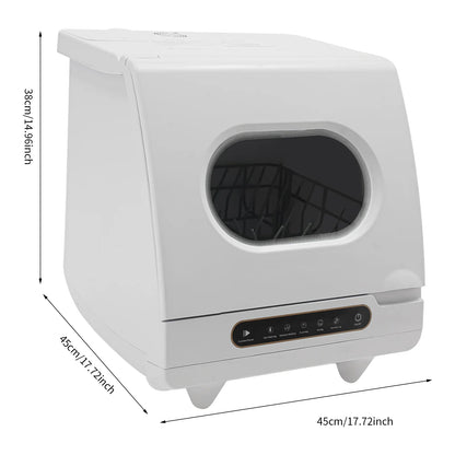 ToppiJoy Portable Countertop Dishwasher with 5 Washing Functions, Quick Wash, Sterilization & Energy-Saving Design �C Ideal for Small Kitchens, Apartments, and Family Homes
