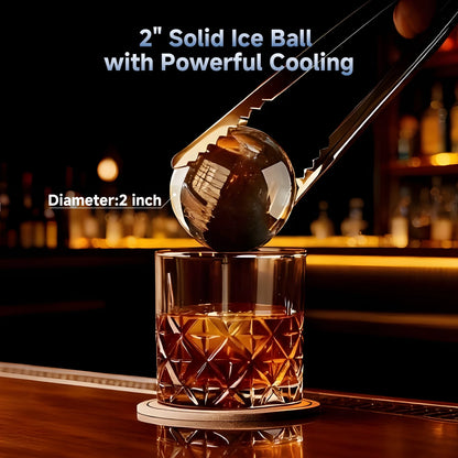 Simzlife Sphere Ice Maker,10 pcs/Hour, 150 pcs/Day,Clear Ice Ball Maker with Enhanced Insulation, with LCD Touch Screen, Self-Cleaning, Quiet Home and Bar Ice for Whiskey Bourbon Parties