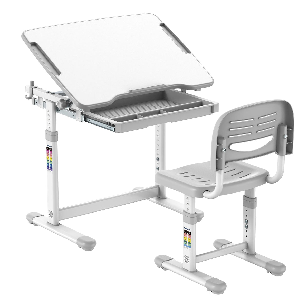 Mount-It! Kids Desk and Chair Set, Blue