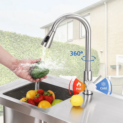 WPOND 30" Freestanding Utility Sink with Hot and Cold Faucet, Stainless Steel Sink with Workbench, Commercial Kitchen Single Bowl Sink for Garage, Restaurant, Kitchen, Laundry, NSF Certified