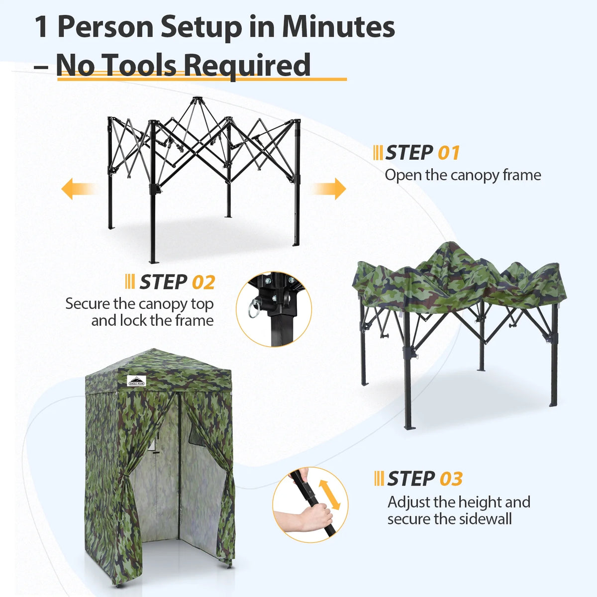 EAGLE PEAK Flex Ultra Compact 4 ft x 4 ft Pop-up Changing Room Canopy, Portable Privacy Cabana