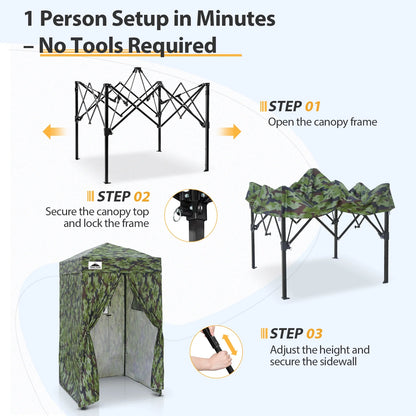 EAGLE PEAK Flex Ultra Compact 4 ft x 4 ft Pop-up Changing Room Canopy, Portable Privacy Cabana
