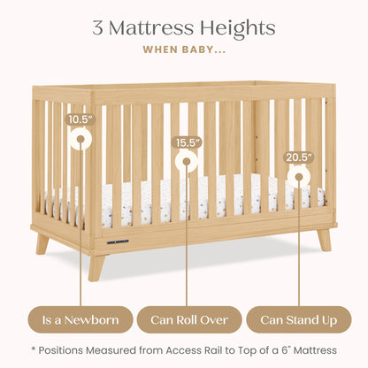 Delta Children Frankie 4-in-1 Convertible Crib - Greenguard Gold Certified, Black with Natural