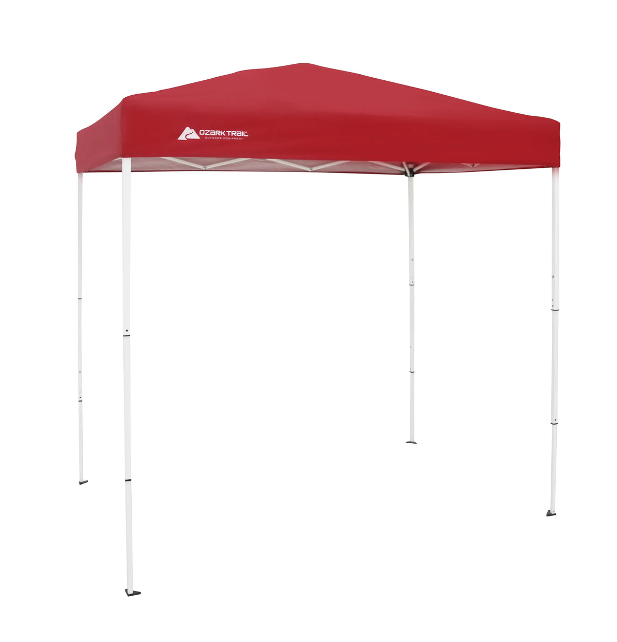 Ozark Trail 4' x 6' Instant Straight Leg Pop-up Canopy, Outdoor Shading Shelter, Brilliant Red