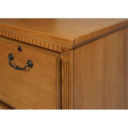 Martin Furniture Huntington Transitional Oxford 2 Drawer Wood File Cabinet - Oak