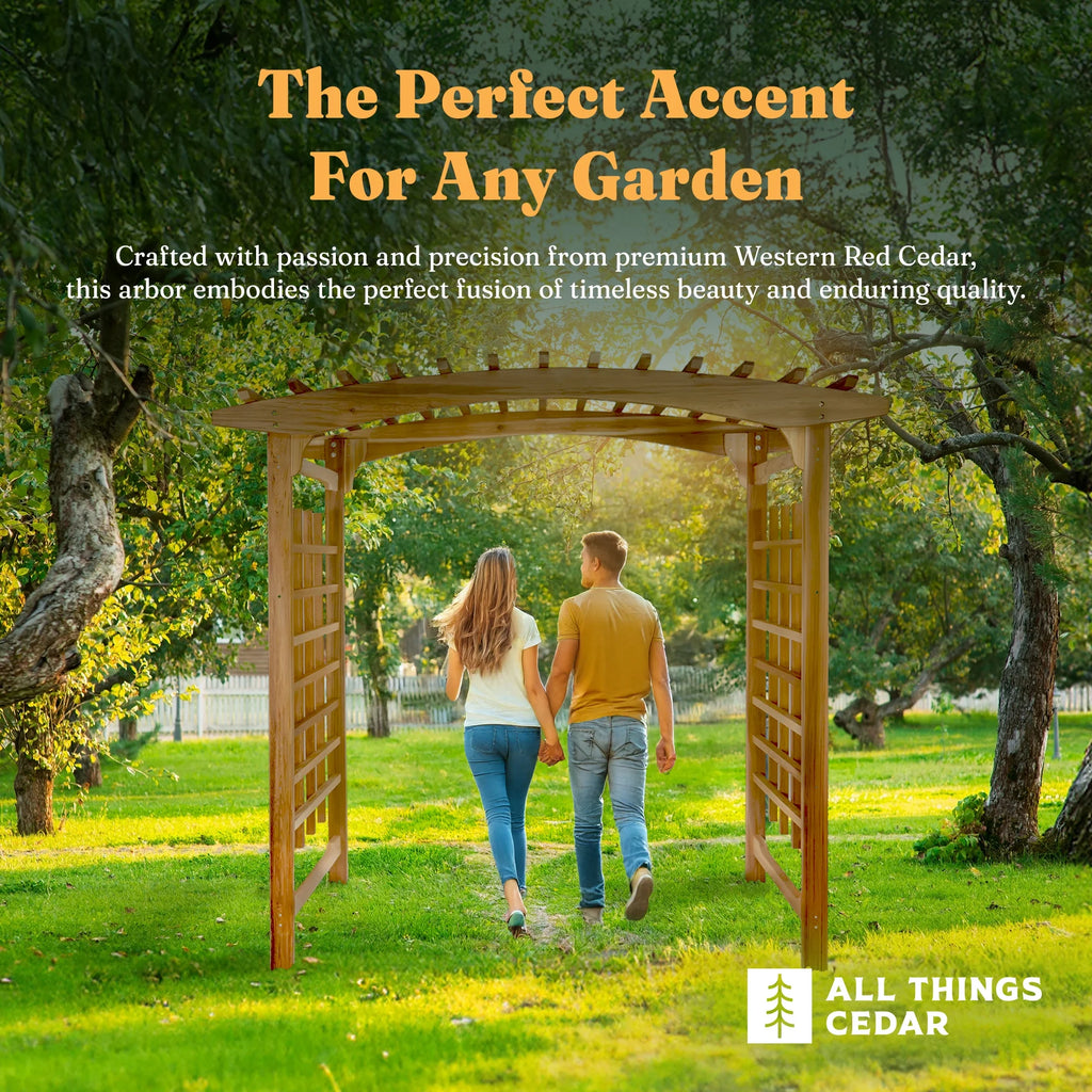 All Things Cedar PA106 Pagoda Wedding Arbor - Elegant Garden Arch for Weddings and Landscapes