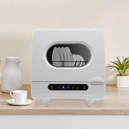 ToppiJoy Portable Countertop Dishwasher with 5 Washing Functions, Quick Wash, Sterilization & Energy-Saving Design �C Ideal for Small Kitchens, Apartments, and Family Homes